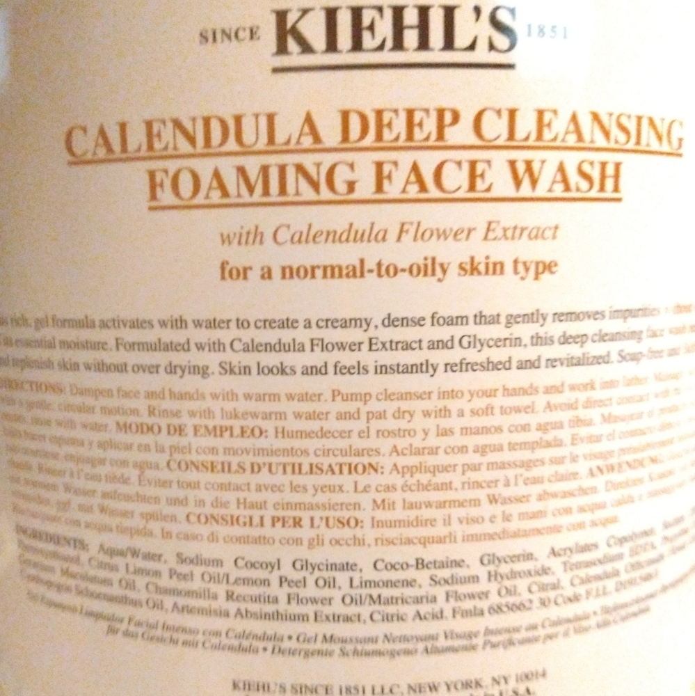 Kiehls facial wash